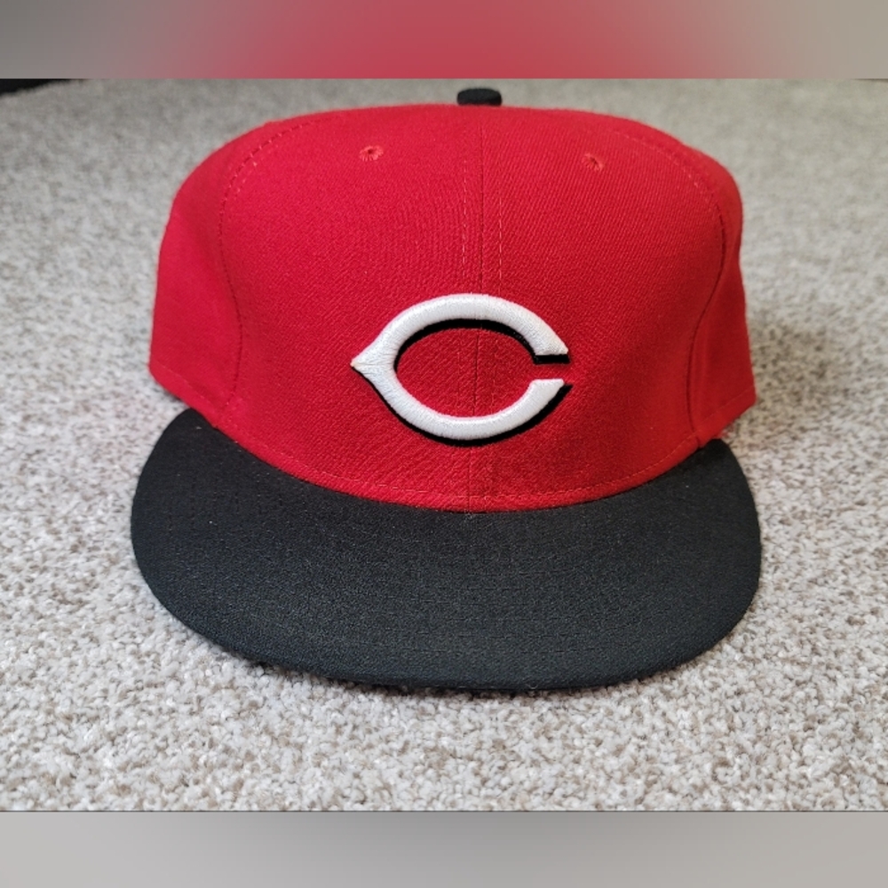 Cincinnati Reds New Era Authentic‎ 59FIFTY Fitted Hat Size 7 1/2